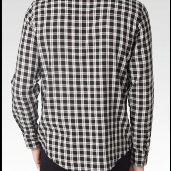 PAIGE Hunter Plaid Shirt Slim Fit Dual Chest Flap Pockets Button Down Cotton Men - Picture 2 of 8